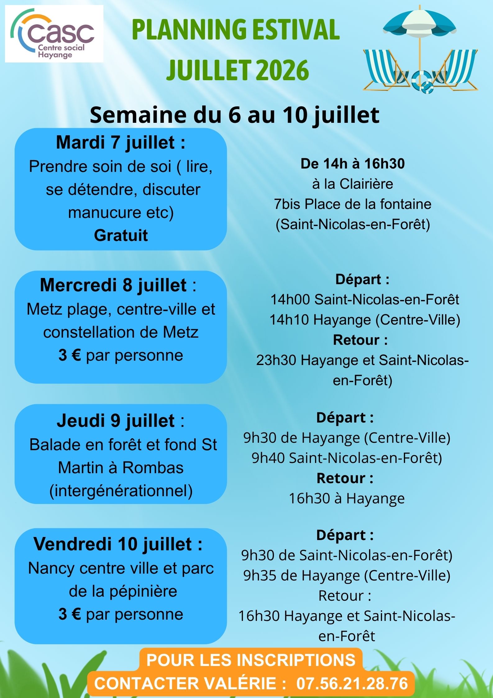 Sorties juillet 1